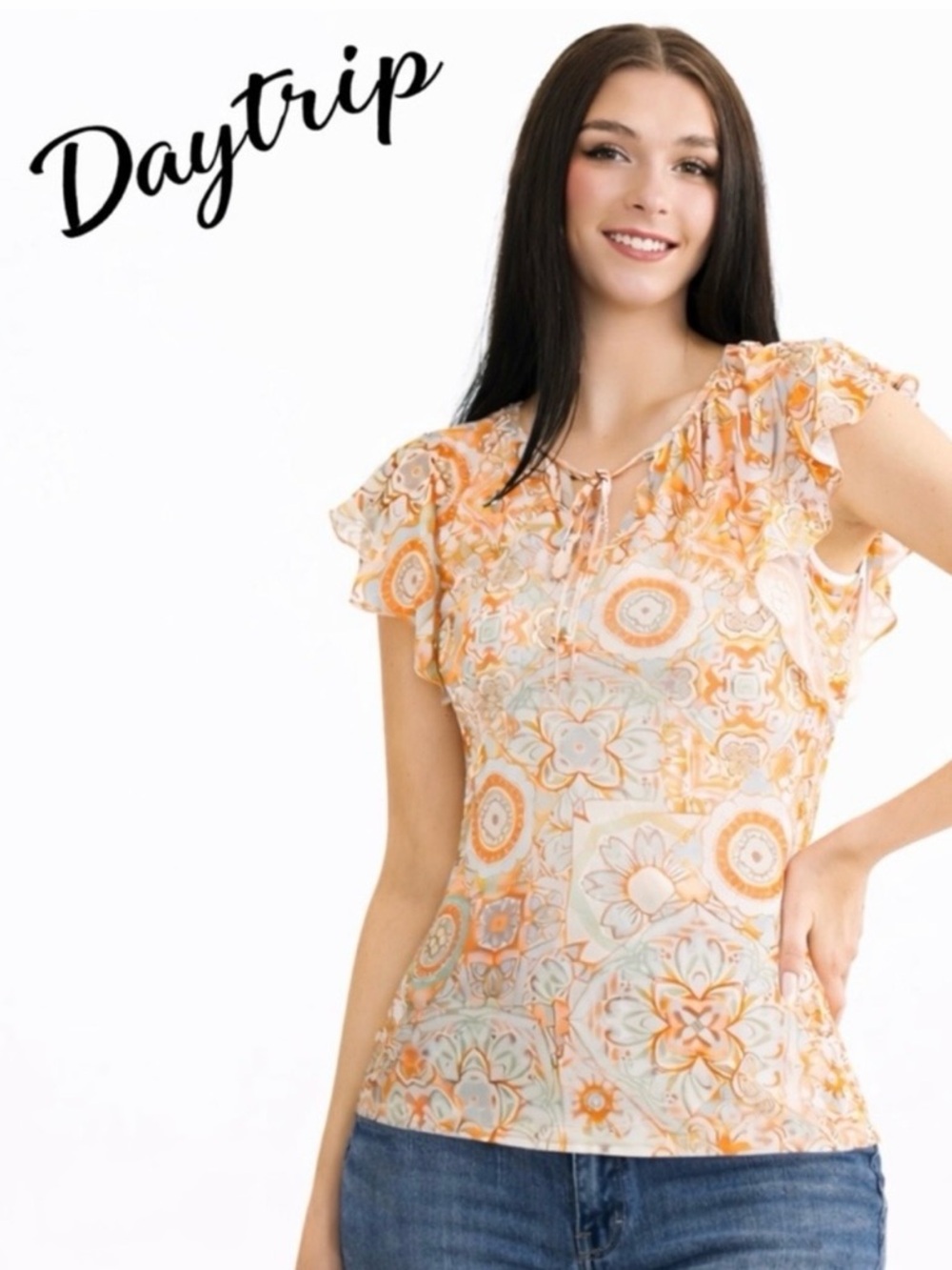 Buckle DayTrip Western Shirt w.
Flutter Sleeves.
Women's L. Summer. Like new.
